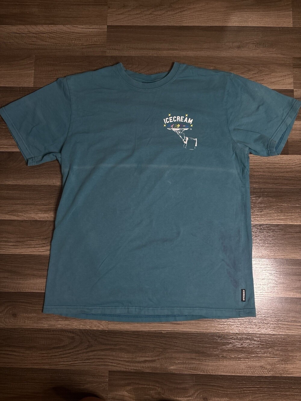 Billionaire Boys Club Icecream Man T-Shirt Size L Teal Short Sleeve